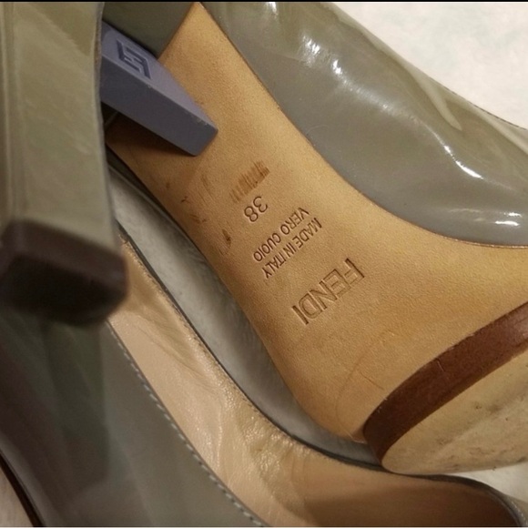 Fendi greenish patent leather shoes - Picture 4 of 8
